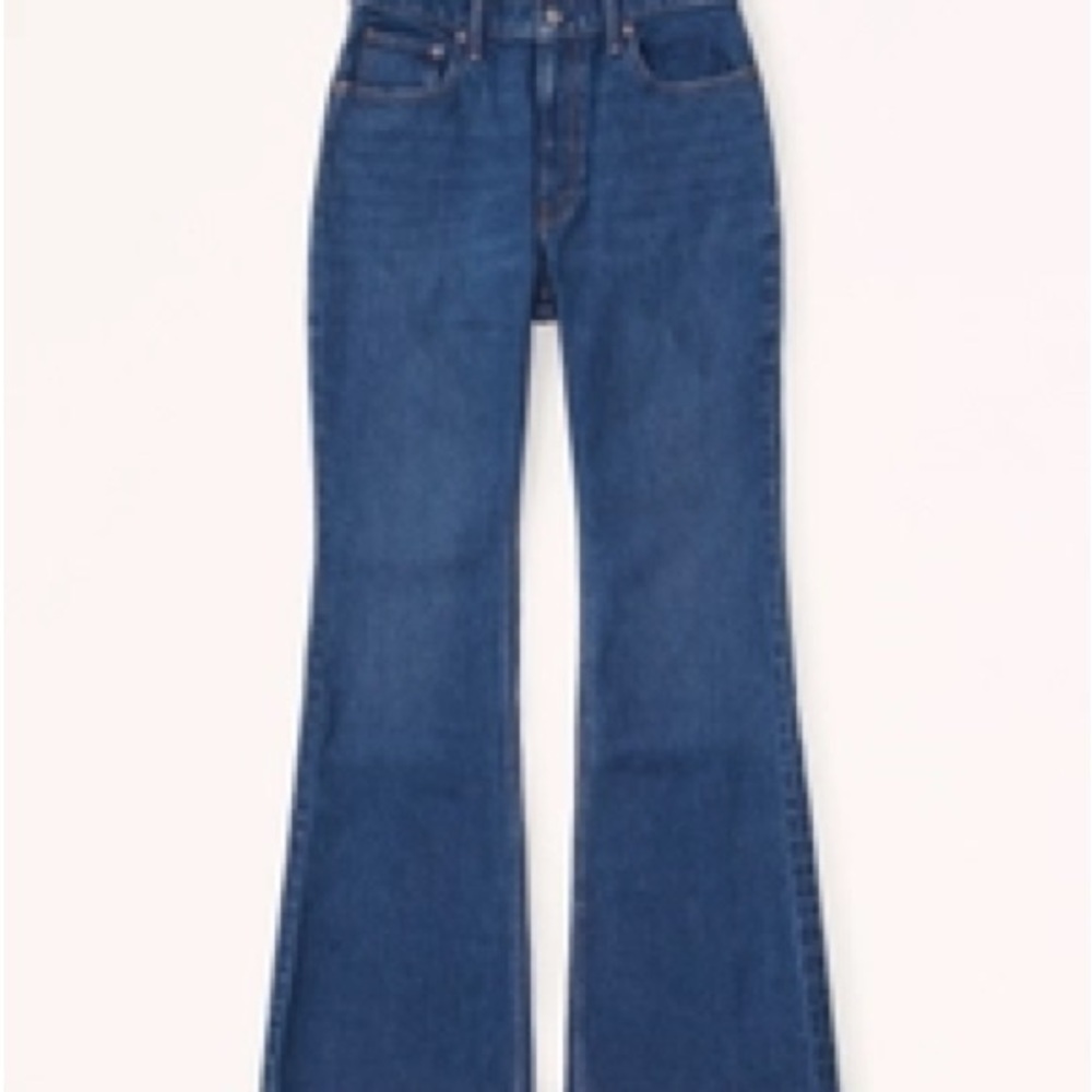 Abercrombie High-Rise Vintage Flare Jeans - Blue